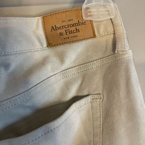 VTG Abercrombie & Fitch Suede Jegging in Cream | SZ 8 - Picture 12 of 16